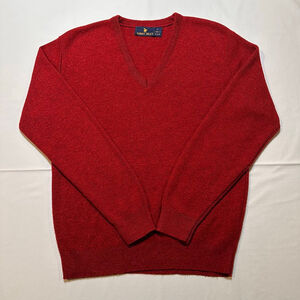 Vintage ‘80s Robert Bruce Red Wool Blend Sweater | USA Made| Heritage Knit| L